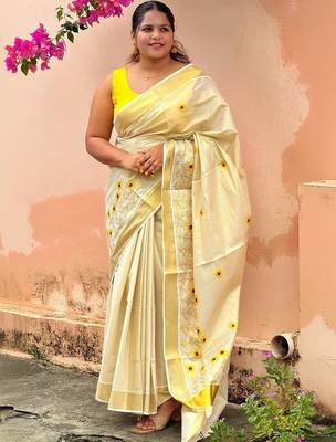Tissue Kasavu Saree 1