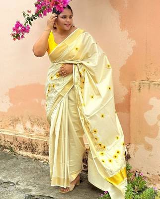 Tissue Kasavu Saree 3
