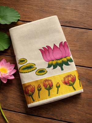 Lotus Kasavu Golden Tissue Sarees 3
