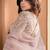 Light pink embroidered net readymade anarkali wedding gown