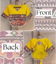 Roman silk gamthi embroidery work navratri blouse
