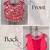 Designer pink readymade blouse with real mirror work