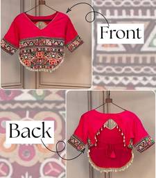 Roman silk gamthi embroidery work navratri blouse