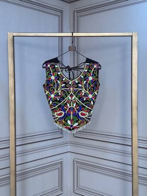 Navratri special rayon embroidered kutchi work blouse 1