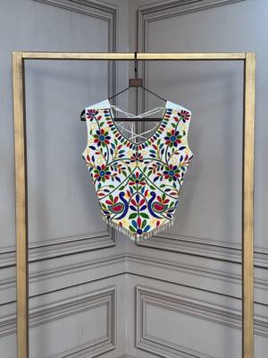 Navratri special rayon embroidered kutchi work blouse 1