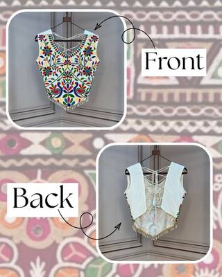 Navratri special rayon embroidered kutchi work blouse 3