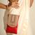 Red satin sling bag