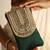 Green satin sling bag