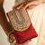 Maroon satin sling bag
