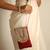 Maroon satin sling bag