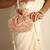 Peach satin potli bag
