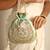 Mint satin potli bag