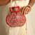 Red satin potli bag