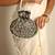 Green satin potli bag