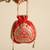 Red satin potli bag