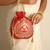 Red satin potli bag