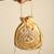 Beige satin potli bag
