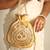 Beige satin potli bag