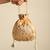 Brown satin potli bag