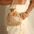 Brown satin potli bag