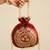 Maroon satin potli bag