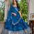 Steel Rama Sequined Lehenga Choli with dupatta