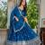 Steel Rama Sequined Lehenga Choli with dupatta