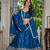 Steel Rama Sequined Lehenga Choli with dupatta
