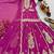 Mauve faux georgette embroidered sharara set