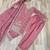 Pink silk blend embroidered palazzo set