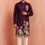 Men polystar & satin silk beads & embroidered work kurta set