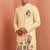 Men polystar & satin silk beads & embroidered work kurta set