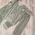 Grey silk blend embroidered palazzo set