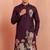 Men polystar & satin silk beads & embroidered work kurta set