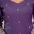 Purple silk blend embroidered palazzo set