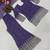 Purple silk blend embroidered palazzo set