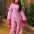 White cotton poly printed farshi salwar set
