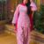 White cotton poly printed farshi salwar set