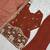 Brown silk blend embroidered palazzo set