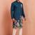 Men polystar & satin silk beads & embroidered work kurta set