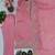 Light-pink silk blend embroidered kurta set