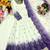 White georgette embroidered flared gown set