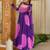 Multicolor faux georgette printed flared gown set