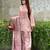 Light-pink faux georgette printed farshi salwar set
