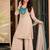 Beige cotton poly embroidered palazzo set