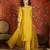 Mustard embroidered silk blend 3-piece suit set