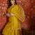 Mustard embroidered silk blend 3-piece suit set