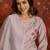Mauve embroidered silk blend 3-piece suit set