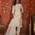 Off white embroidered silk blend 3-piece suit set