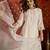 Off white embroidered silk blend 3-piece suit set